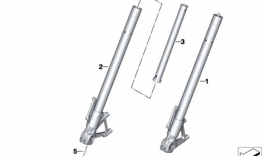 OEM de amortecedor de choque dianteiro 31429467920 para BMW F 900 R (K83) e F 900 R A2 Motocicletas. BMW Motorrad original.