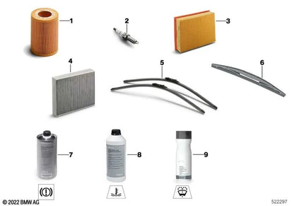 Filtro de aire para BMW F95, G05, F96, G06, G07, G09 (OEM 13718091495). Original BMW