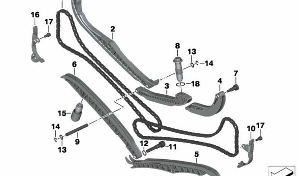 Bulón cojinete OEM 11317668224 para motos BMW R1200GS, R nineT, R1200RT, HP2 Sport… y más. Original BMW Motorrad.