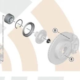 Wheel Bearing Repair Kit for BMW E83, E83N (OEM 31222229524). Original BMW