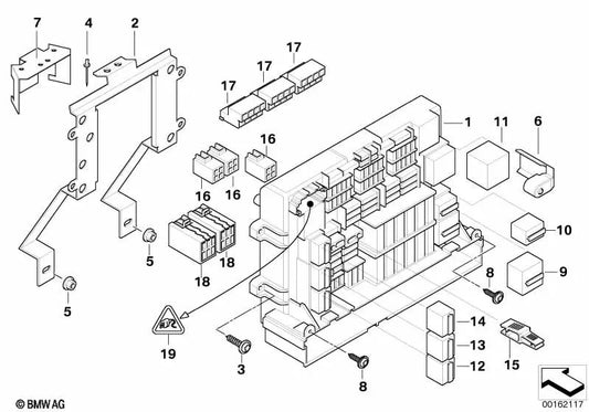 Elektrischer Verteiler B+ für BMW E87, E90, E91, E92, E93 (OEM 61146906612). Original BMW.