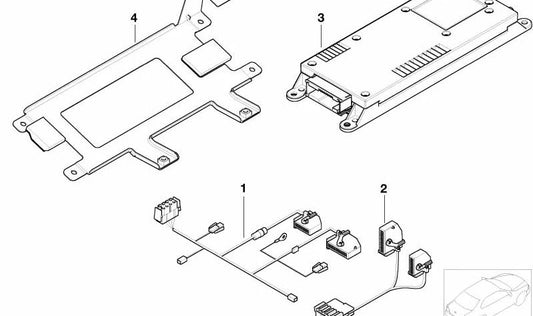 Prise en charge du dispositif de transmission et de réception pour la série BMW 7 E38 (OEM 84136904929). BMW d'origine