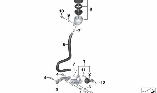 OEM 34318560054 rear brake pin for bmw g 310 r, g 310 gs, g 310 rr. Original BMW Motorrad.