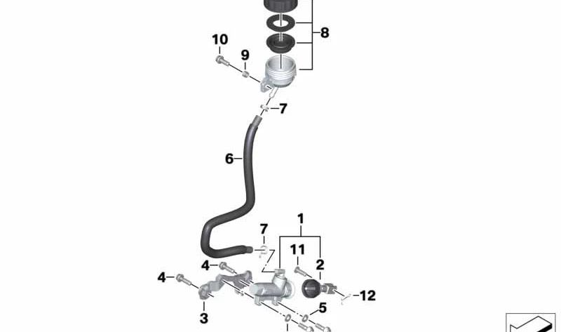 Abrazadera tubo flexible OEM 34318560056 para motos BMW G 310 R, G 310 GS, G 310 RR. Original BMW Motorrad.