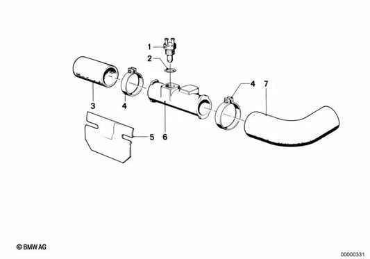 Válvula termostática para BMW 3 E21 Series, 5 E12 E12 (OEM 1174126922). BMW original.