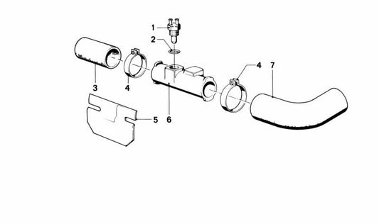 Manguera de agua OEM 11531266468 para BMW E21, E12. Original BMW.