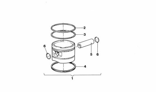 Anillo de centrado del cigüeñal OEM 11251305112 para BMW E30,E34,E36,E38,E39,E46,E60,E61,E85,E86,X3 E83,Z3,Z4. Pieza original BMW.