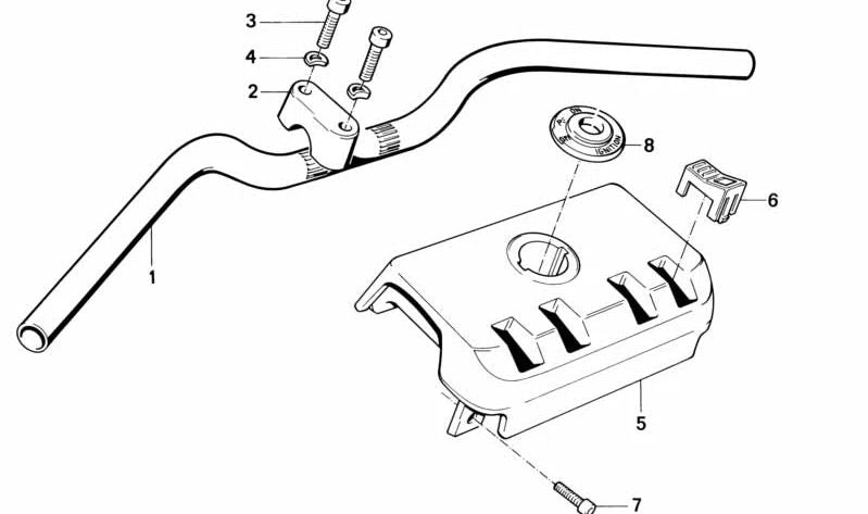 Protección de rebote para caja de contacto OEM 32712303554 para motos BMW K100, K75... y más. Original BMW Motorrad.