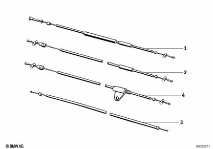 Cable de freno para BMW E46, F30, F80 (OEM 34112072137). Original BMW