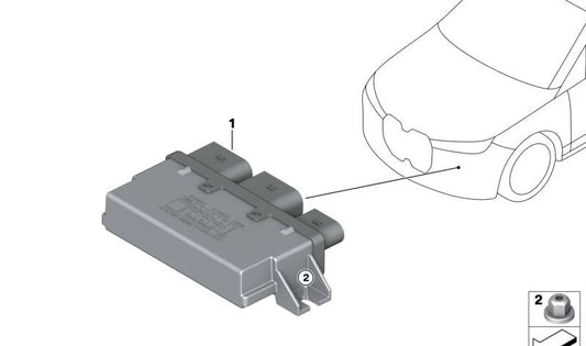 Sensor cleaning control unit for BMW I20 (OEM 61355A320C2). Original BMW