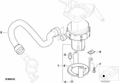 Druckrohr für BMW E39 (OEM 11721435456). Original BMW