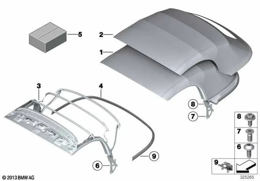 Vis hexagonale avec laveuse pour Mini R59 (OEM 07149146482). BMW d'origine