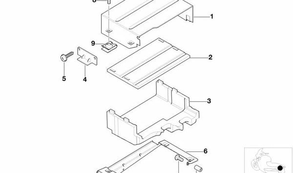 Tuerca de chapa OEM 65142305932 para BMW Motorrad K1200 LT, K1200 RS. Original BMW Motorrad.