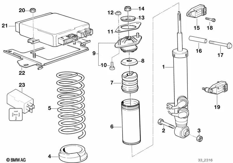 Parafuso hexagonal para BMW E21, E12, E24, E31 (OEM 0711914681). BMW original