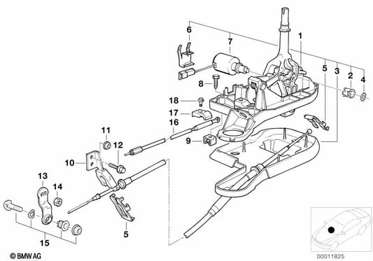 Modifica del cambiamento per la serie BMW 5 E39, serie 7 E38 (OEM 25161422559). BMW originale.