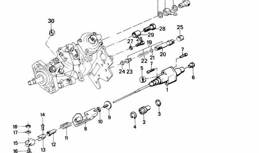 Hollow screw for BMW E30, E28 (OEM 13511705178). Original BMW
