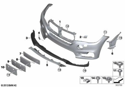 Stampa di copertura inferiore per BMW X5 F15 (OEM 51127379419). BMW originale