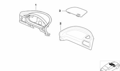 Oberer Deckentreiber (Beige) OEM 51458399607 für BMW E36 und Z3. Original BMW.