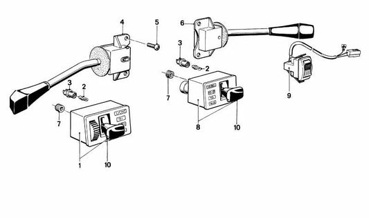 Interruttore della luce per la serie BMW 7 E23 (OEM 61311375285). BMW originale