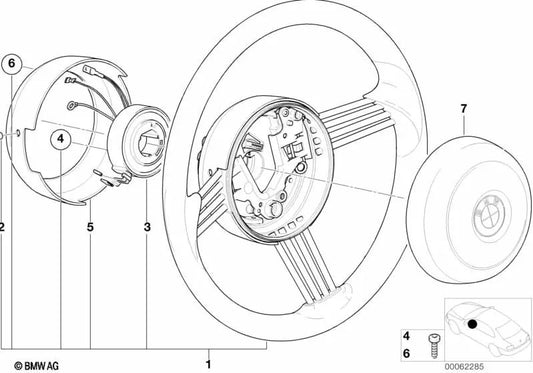 Capa de volante para BMW Z8 E52 (OEM 32306753459). BMW original