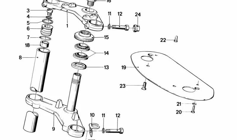 Tubo de soporte para BMW R248 (OEM 31421237196). Original BMW