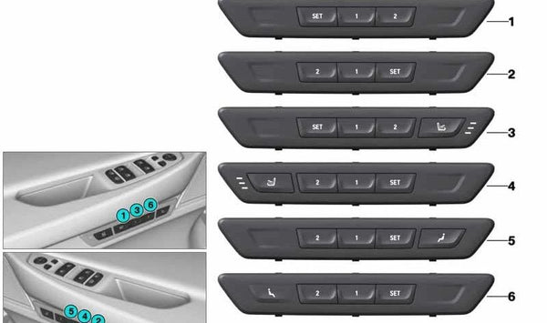 Módulo de control para funciones del asiento derecho OEM 61316997318 para BMW G12 (Serie 7). Original BMW