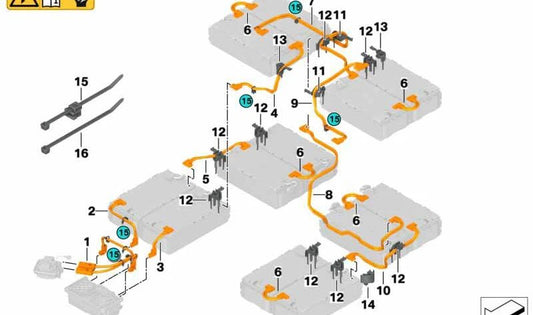 OEM cable guide 61278697683 for BMW G05 (X5). Original BMW piece.