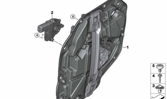 Soporte Puerta trasera izquierda para BMW F40 (OEM 51337465243). Original BMW