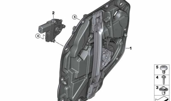 Soporte Puerta trasera izquierda para BMW F40 (OEM 51337465243). Original BMW
