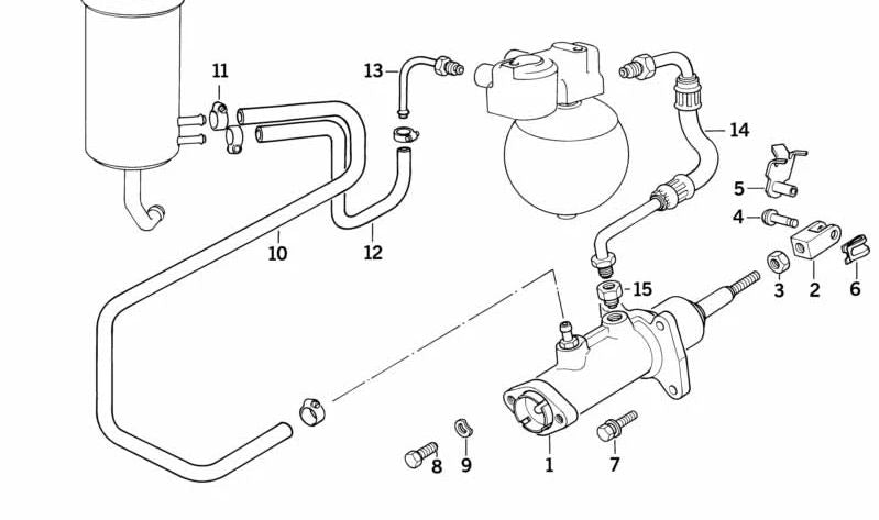 Tubo para BMW Serie 5 E28, Serie 6 E24, Serie 7 E23 (OEM 34321119071). Original BMW