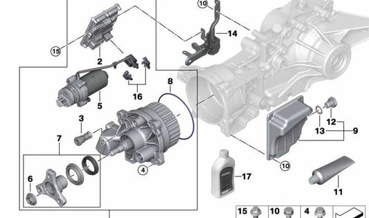 Juego de reparación bomba hidráulica OEM 33108663457 para MINI Clubman F54, Countryman F60, BMW X1 F48, X2 F39... y más. Original MINI.