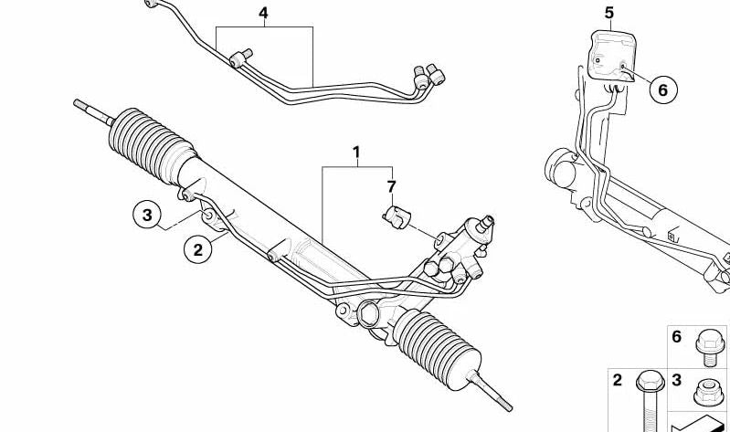 Tube Assembly for BMW X5 E53 (OEM 32136751019). Genuine BMW