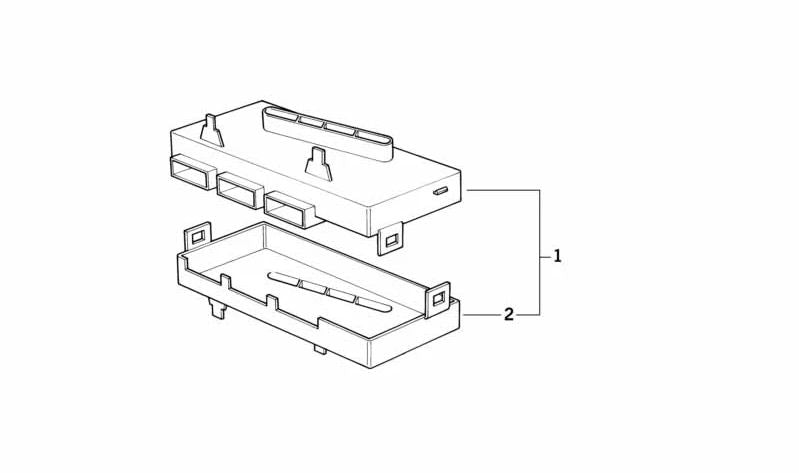 Carcasa inferior OEM 64118390301 para BMW Serie 3 E36. Pieza original BMW, parte del sistema de climatización.