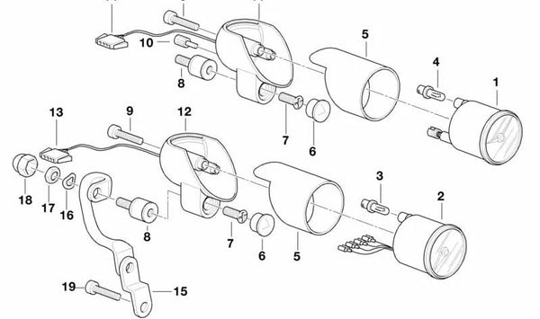 Tapón OEM 62132306583 para motos BMW R 1100 R, R 850 R. Original BMW Motorrad.