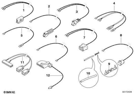 Connecteur de siège à redire représentant pour BMW E83, E83N (OEM 61113413990). BMW d'origine.