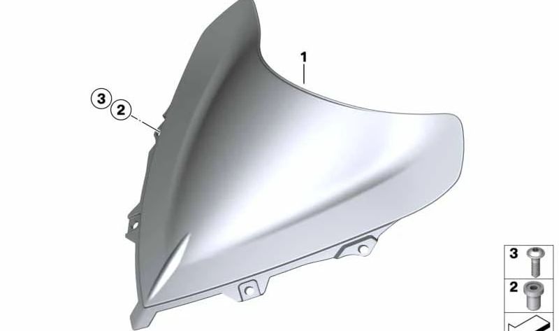 Parabrisas colorado OEM 71607698097 para motos BMW K1200S (2004-2008), K1300S (2008-2015). Original BMW Motorrad.