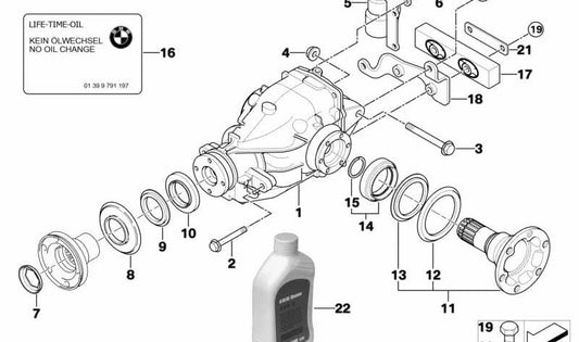 Sicherheitsplatte für BMW 3 E46 -Serie (OEM 33107530704). Original BMW