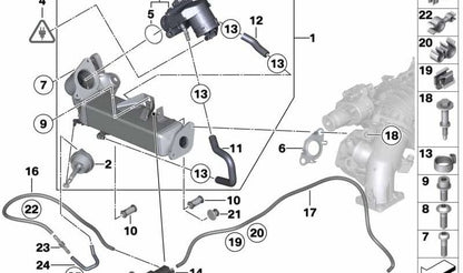 Válvula de vacío (unterdruckdose) OEM 11718507306 para BMW E90, E91, E92, E93, F10, F11, F25 (modelos con motor N47T). Original BMW.