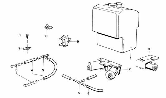 Clip sujeción OEM 61661362212 para BMW E24 628CSi, 630CS. Compatible con versiones manuales y automáticas. Pieza original BMW.