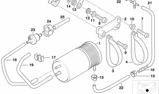 Cuggage Ø80,5 mm OEM 16132345098 Para motocicletas BMW F 650, G 650 X, R 1100 S, F 650 CS ... e muito mais. BMW Motorrad original.