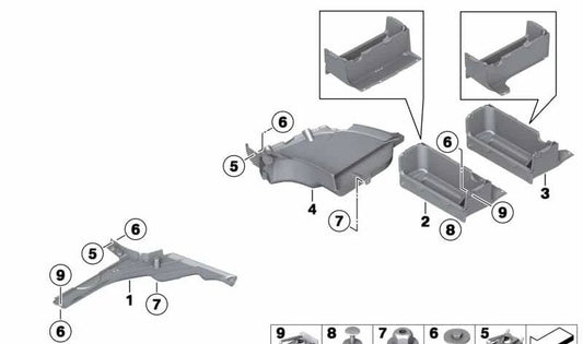 Cubierta trasera central OEM 51757187958 para BMW Serie 7 F01, F02, F04. Pieza original BMW para la zona inferior trasera del coche. Ideal para mantener la aerodinámica y protección del vehículo.
