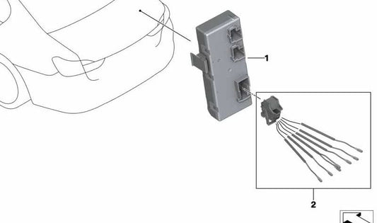 Módulo de control apertura y cierre maletero OEM 61355A19DB4 para BMW X5 {G05, G05N, G18}, X6 {G06N} y X7 {G07}. Original BMW.