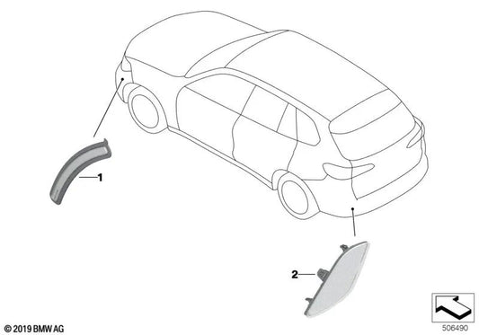 Refletor esquerdo para BMW X5 F95, F95N Series X6 F96, F96N (OEM 63148091977). BMW original.