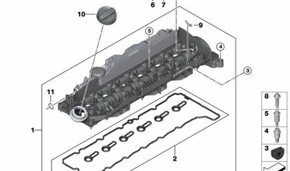Junta tórica (O-Ring) 20x2,8 OEM 11128598599 para BMW {F20,F21N,F40,F22,F22N,F23,F23N,F44,F45,F45N,F46,F46N,G42,F30,F30N,F31,F31N,F34,F34N,G20,G20N,G21,G21N,G28,G28N,F32,F32N,F33,F33N,F36,F36N,G22,G22N,G23,G23N,G26,G26N,F10N,F11N,G30,G30N,G31,G31N,G