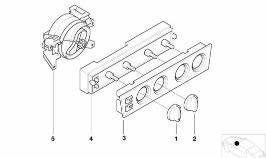 Módulo control calefacción OEM 64118371364 para BMW E39. Original BMW.