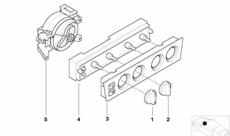 POME SELECTOR AIR DISTRIBUTION OEM 64118391931 FOR BMW E39, E38. Original BMW piece.