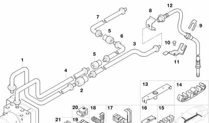 Tubería para BMW Serie 3 E46 (OEM 34326754853). Original BMW.