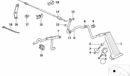 OEM Pipe Support 11781717024 for BMW E36, E46, E34, E39, F11, E65, E83, Z3. Genuine BMW.
