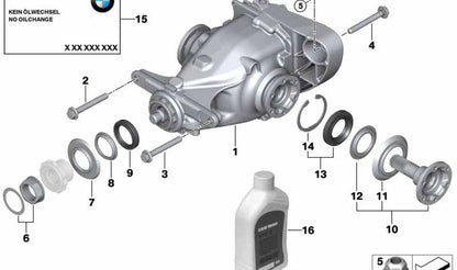 Brida de transmisión trasera OEM 33131428124 para BMW E81, E82, E87, E87N, E88, E46, E90, E90N, E91, E91N, E92, E92N, E93, E93N, E84, E83, E83N, E85, E86, E89. Original BMW.
