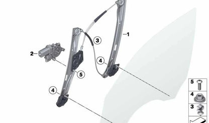 ELECTRICO ELECTRICO ELECTRICO LEFT OEM 67627406623 FOR BMW F20, F20N, F30, F30N, F31, F31N. Original BMW replacement.